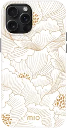 MIO MagSafe Apple iPhone 15 Pro Max Hoesje Hard Shell White Roses afbeelding