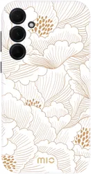 MIO MagSafe Samsung A35 Hoesje Hard Shell Back Cover White Roses afbeelding