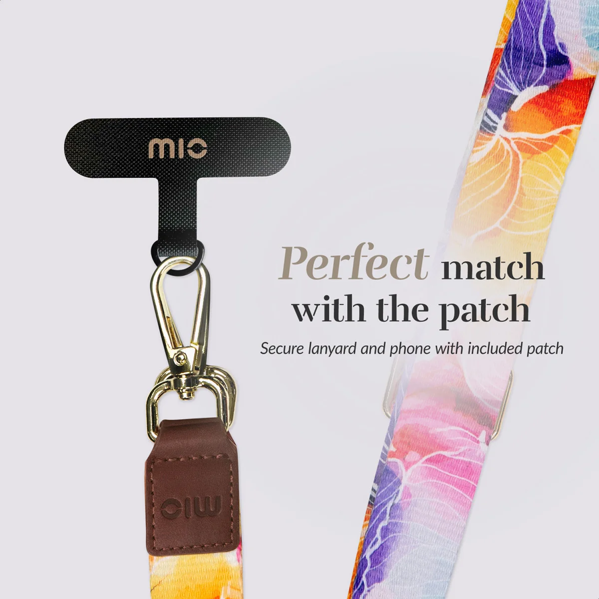 MIO Lanyard Universeel Nylon Telefoonkoord / Telefoonketting Flowers afbeelding 4