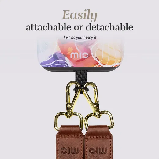 MIO Lanyard Universeel Nylon Telefoonkoord / Telefoonketting Flowers afbeelding 5