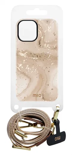 MIO Lanyard Universeel Nylon Telefoonkoord / Telefoonketting Gold Marble afbeelding 8
