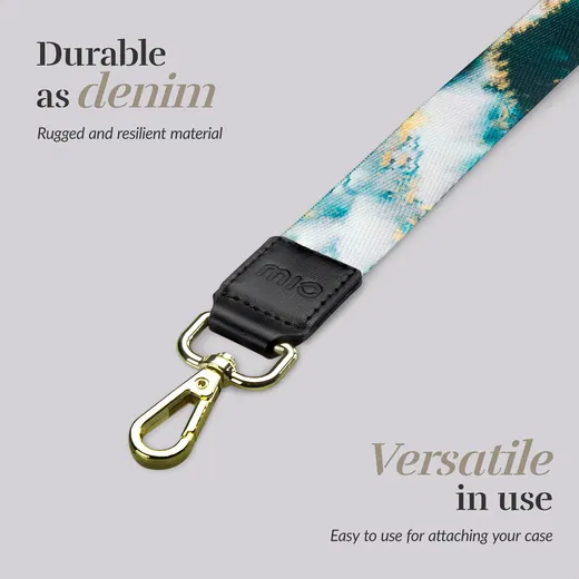 MIO Lanyard Universeel Nylon Telefoonkoord / Telefoonketting Green Marble afbeelding 7