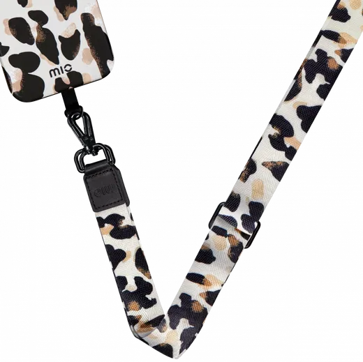 MIO Lanyard Universeel Nylon Telefoonkoord / Telefoonketting Leopard afbeelding 1