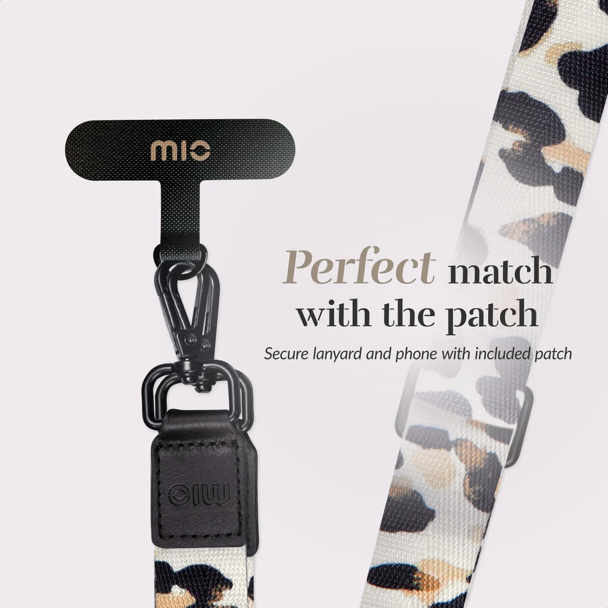 MIO Lanyard Universeel Nylon Telefoonkoord / Telefoonketting Leopard afbeelding 4