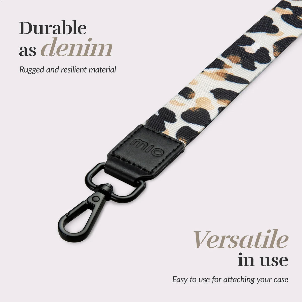 MIO Lanyard Universeel Nylon Telefoonkoord / Telefoonketting Leopard afbeelding 7