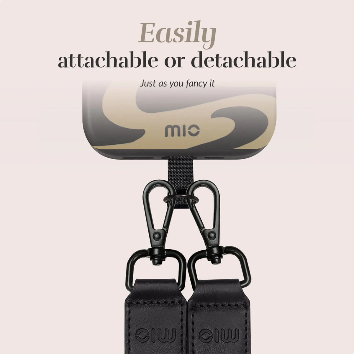 MIO Lanyard Universeel Nylon Telefoonkoord / Telefoonketting Swirl afbeelding 5