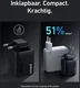 Anker 67W GaN Wall Charger 3-Poorts Inklapbare Snellader Zwart afbeelding 3