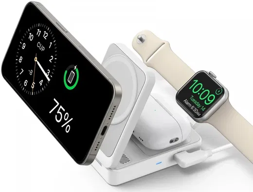 Anker MagGo Fold (15W) 3-in-1 Qi2 / MagSafe Draadloos Oplaadstation Wit afbeelding 10