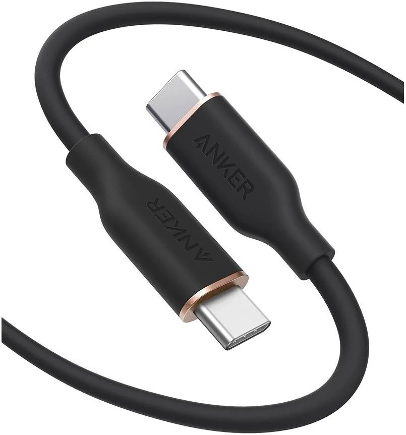 Anker 643 PowerLine III Flow (100W) USB-C Siliconen Kabel PD 0.9M Zwart afbeelding 1