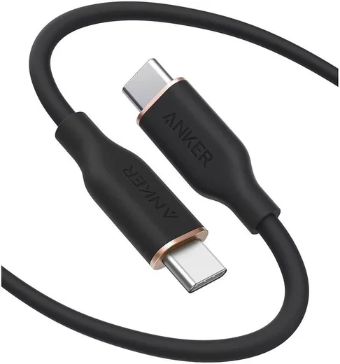 Anker 643 PowerLine III Flow (100W) USB-C Siliconen Kabel PD 0.9M Zwart afbeelding 1