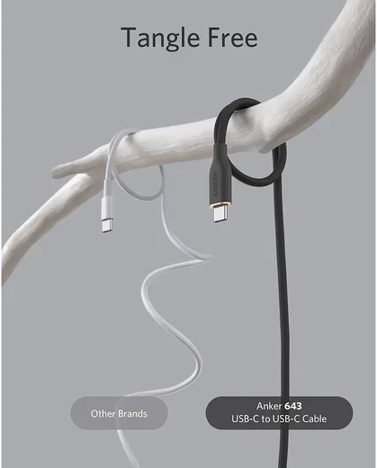 Anker 643 PowerLine III Flow (100W) USB-C Siliconen Kabel PD 0.9M Zwart afbeelding 5