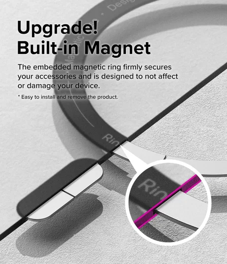 Ringke Fusion X Magnetic OnePlus 12 Hoesje MagSafe Back Cover Zwart afbeelding 4