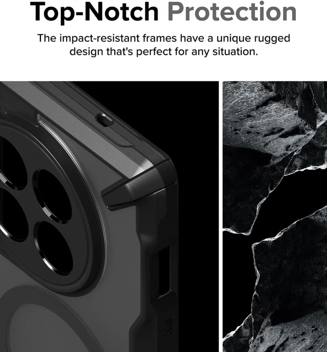 Ringke Fusion X Magnetic OnePlus 12 Hoesje MagSafe Back Cover Zwart afbeelding 5