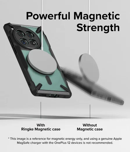 Ringke Fusion X Magnetic OnePlus 12 Hoesje MagSafe Back Cover Zwart afbeelding 6