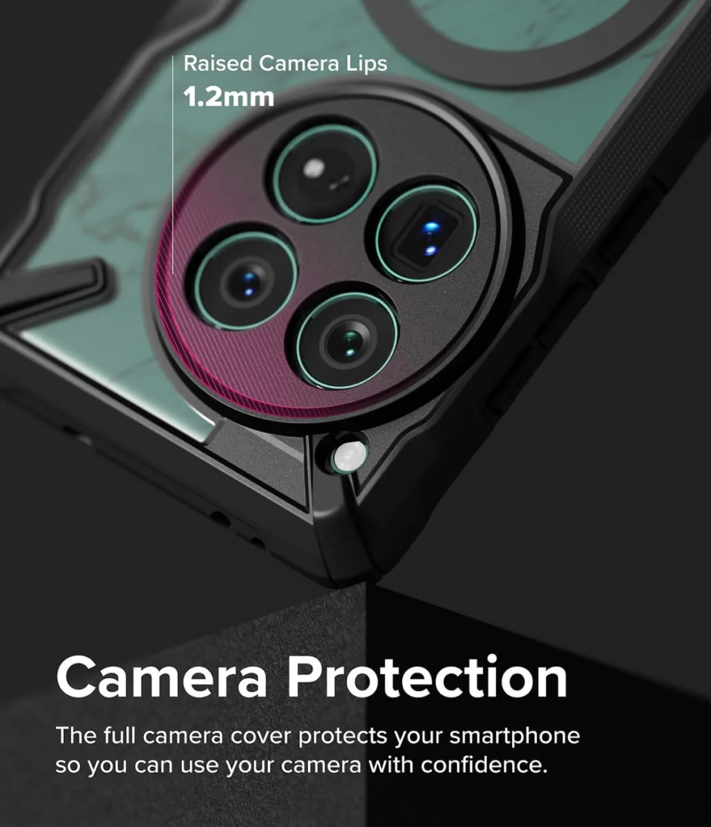 Ringke Fusion X Magnetic OnePlus 12 Hoesje MagSafe Back Cover Zwart afbeelding 8