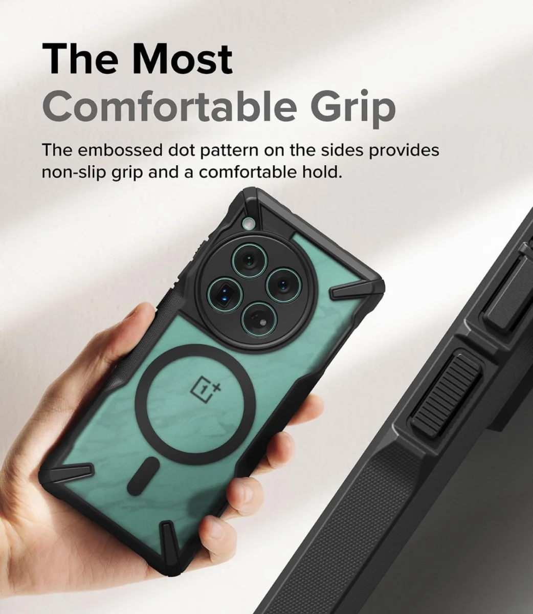 Ringke Fusion X Magnetic OnePlus 12 Hoesje MagSafe Back Cover Zwart afbeelding 9