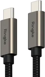 Ringke 3A Fast Charging Basic USB-C naar USB-C Kabel 60W 0.5M Zwart afbeelding