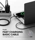 Ringke 3A Fast Charging Basic USB-C naar USB-C Kabel 60W 0.5M Zwart afbeelding 12