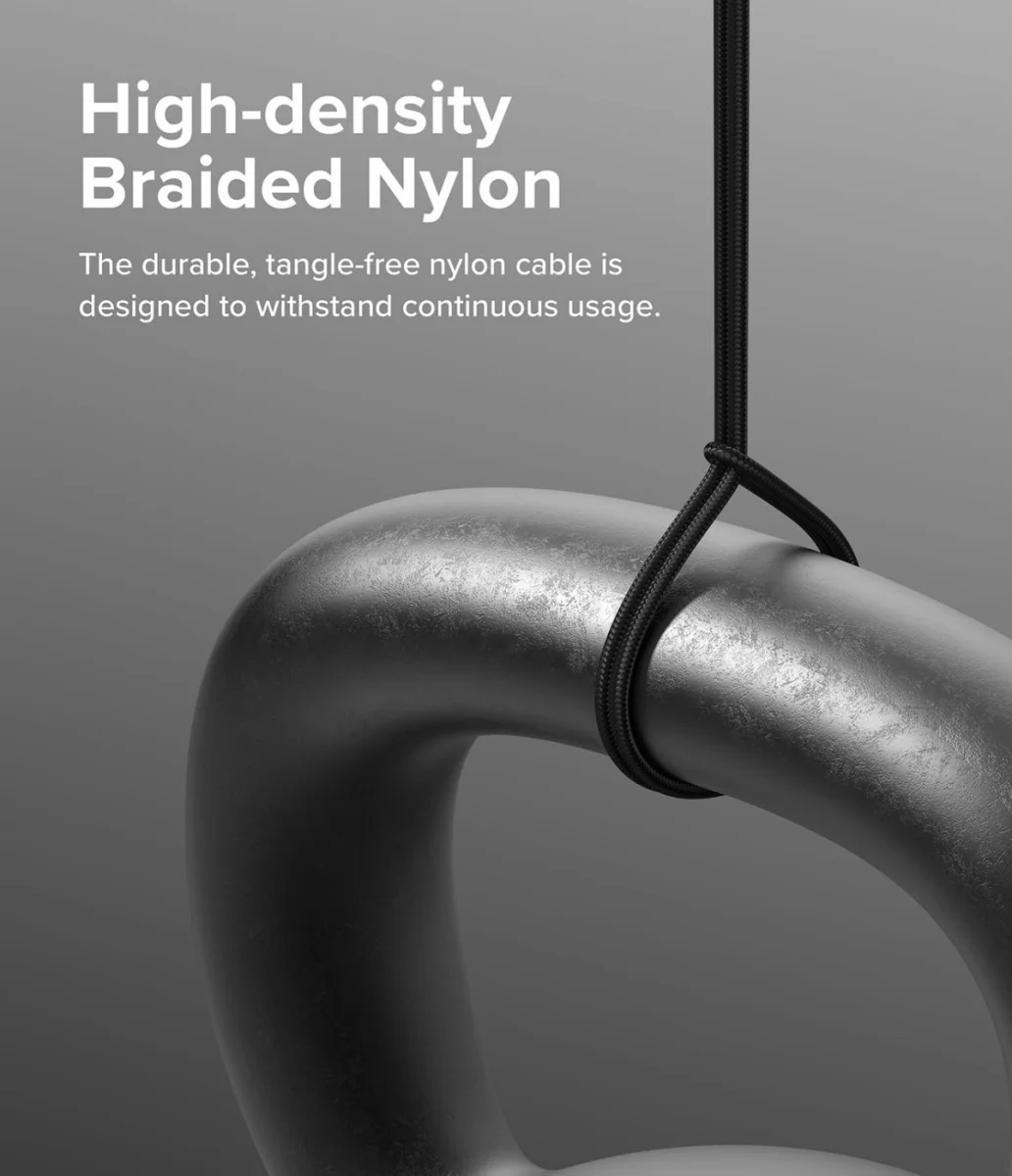 Ringke 3A Fast Charging Basic USB-A naar USB-C Kabel 12W 0.5M Zwart afbeelding 6