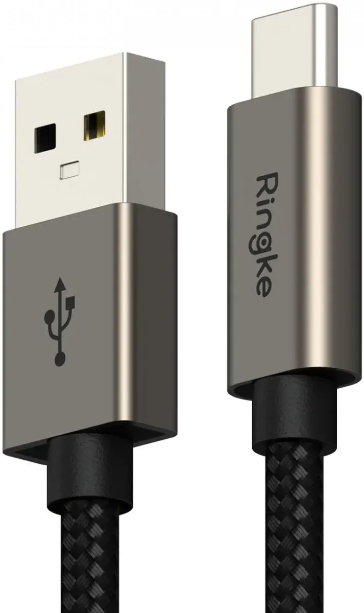 Ringke 3A Fast Charging Basic USB-A naar USB-C Kabel 12W 1M Zwart afbeelding 1