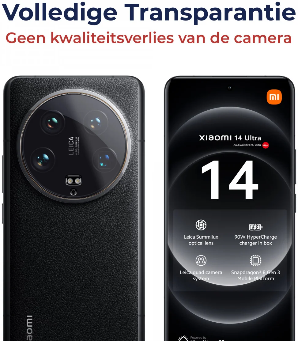 Rosso Xiaomi 14 Ultra Tempered Glass Camera Lens Protector Transparant afbeelding 5