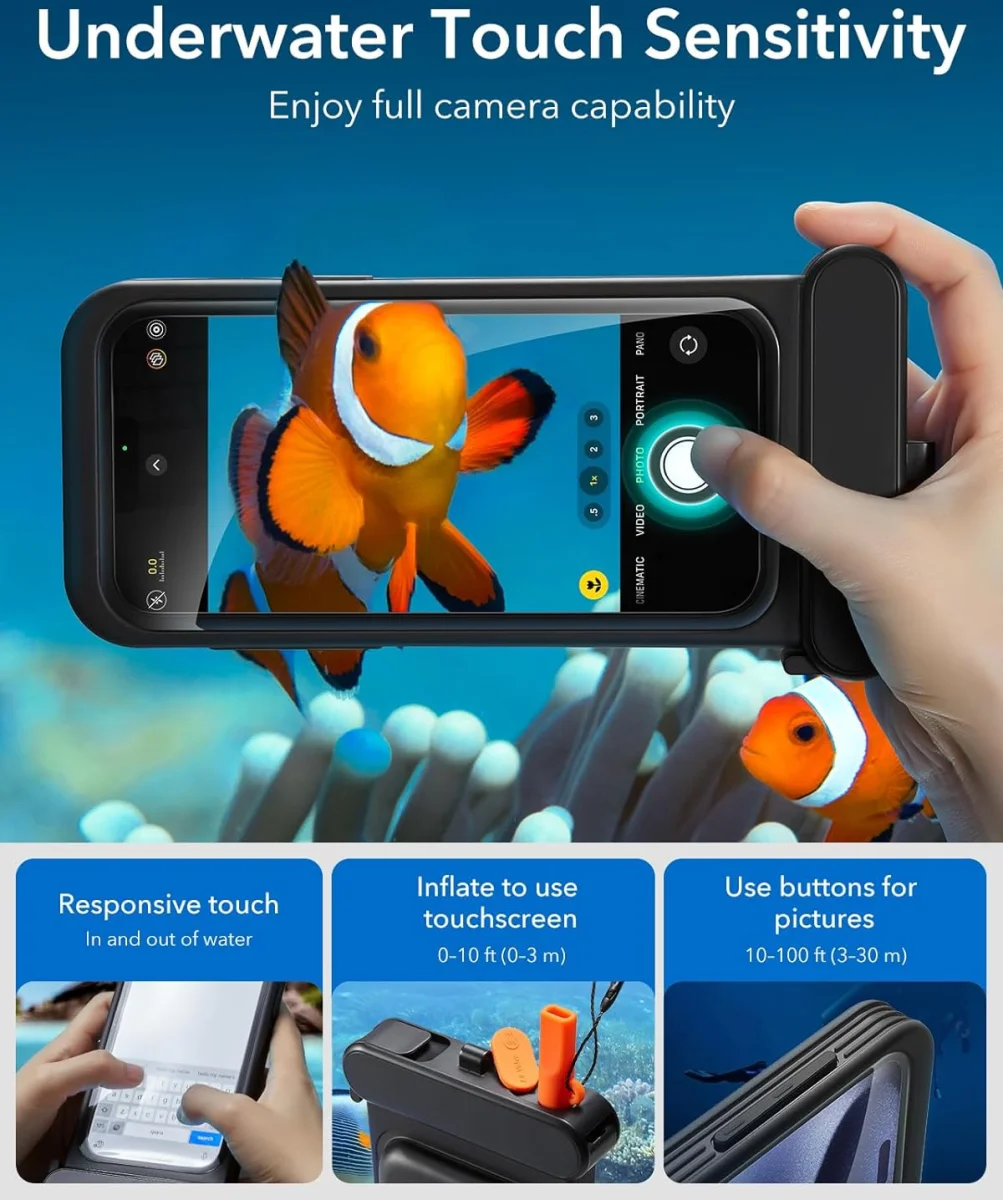 ESR iPhone 14 Pro Max / 15 Pro Max Waterdicht Hoesje IPX8 Waterproof Zwart afbeelding 4