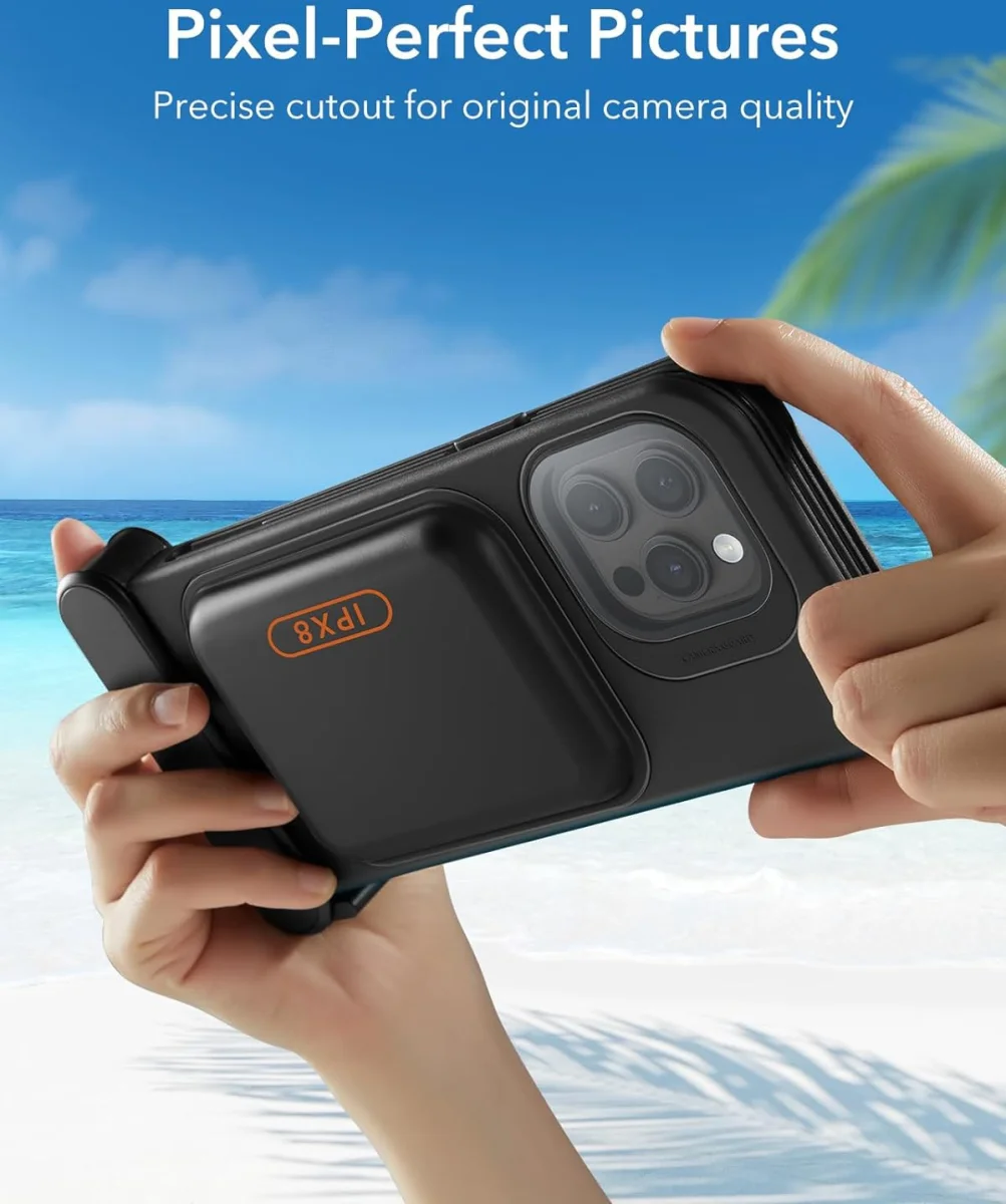 ESR iPhone 14 Pro Max / 15 Pro Max Waterdicht Hoesje IPX8 Waterproof Zwart afbeelding 7
