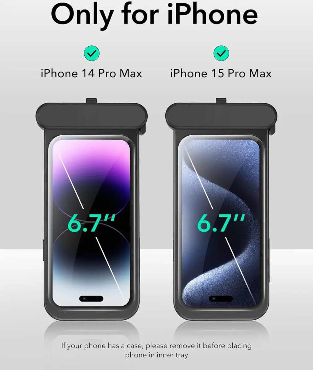ESR iPhone 14 Pro Max / 15 Pro Max Waterdicht Hoesje IPX8 Waterproof Zwart afbeelding 9