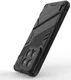 Xiaomi 14 Hoesje Shockproof Kickstand Back Cover Zwart afbeelding 3