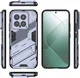 Xiaomi 14 Hoesje Shockproof Kickstand Back Cover Blauw afbeelding 4
