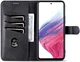 AZNS Samsung Galaxy A55 Hoesje Wallet Book Case Kunstleer Zwart afbeelding 1