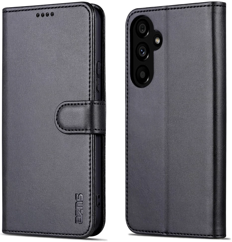 AZNS Samsung Galaxy A55 Hoesje Wallet Book Case Kunstleer Zwart afbeelding 2