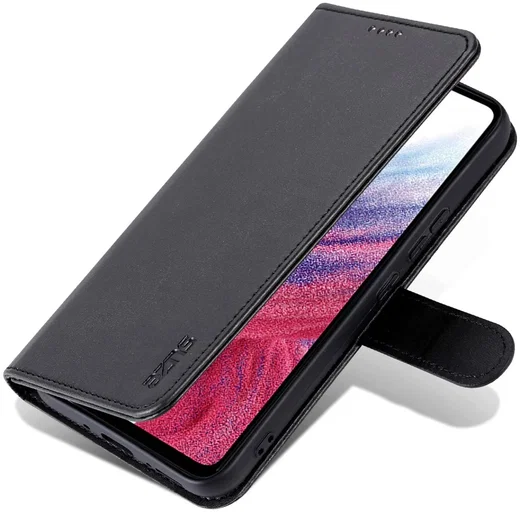 AZNS Samsung Galaxy A55 Hoesje Wallet Book Case Kunstleer Zwart afbeelding 5