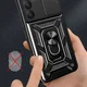 Samsung Galaxy A55 Hoesje met Camera Slider en Kickstand Ring Rood afbeelding 4