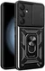 Samsung Galaxy A55 Hoesje met Camera Slider en Kickstand Ring Zwart