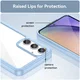 Samsung Galaxy A55 Hoesje Acryl Back Cover Blauw afbeelding 6