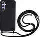 Samsung Galaxy A55 Hoesje Flexibel TPU met Koord Back Cover Zwart