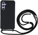 Samsung Galaxy A55 Hoesje Flexibel TPU met Koord Back Cover Zwart