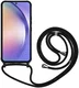 Samsung Galaxy A55 Hoesje Flexibel TPU met Koord Back Cover Zwart afbeelding 2