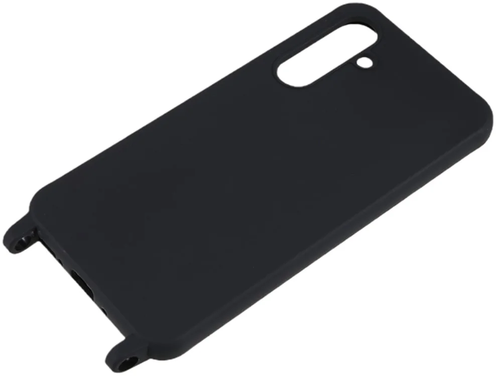 Samsung Galaxy A55 Hoesje Flexibel TPU met Koord Back Cover Zwart afbeelding 5