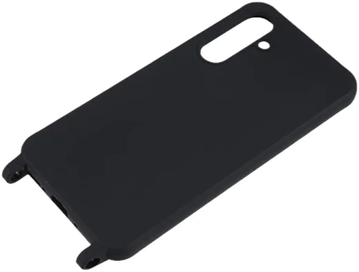 Samsung Galaxy A55 Hoesje Flexibel TPU met Koord Back Cover Zwart afbeelding 5