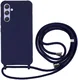 Samsung Galaxy A55 Hoesje Flexibel TPU met Koord Back Cover Blauw