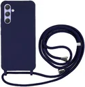 Samsung Galaxy A55 Hoesje Flexibel TPU met Koord Back Cover Blauw