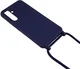 Samsung Galaxy A55 Hoesje Flexibel TPU met Koord Back Cover Blauw afbeelding 3