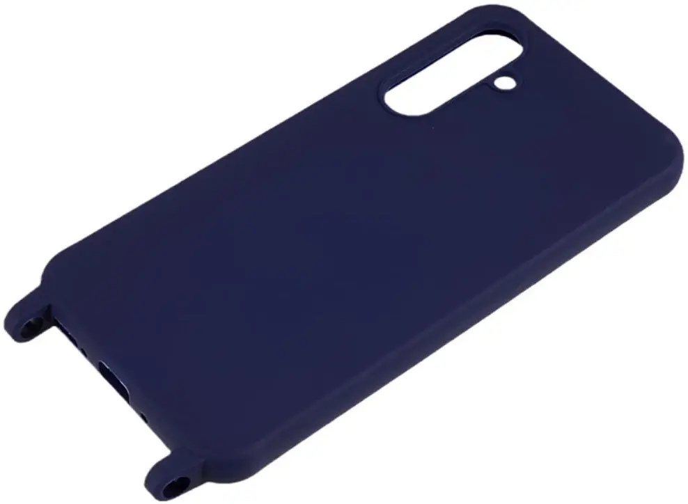 Samsung Galaxy A55 Hoesje Flexibel TPU met Koord Back Cover Blauw afbeelding 5