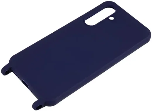Samsung Galaxy A55 Hoesje Flexibel TPU met Koord Back Cover Blauw afbeelding 5