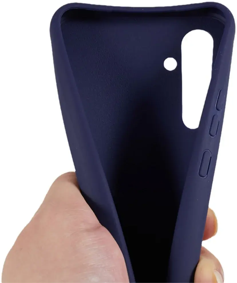 Samsung Galaxy A55 Hoesje Flexibel TPU met Koord Back Cover Blauw afbeelding 6