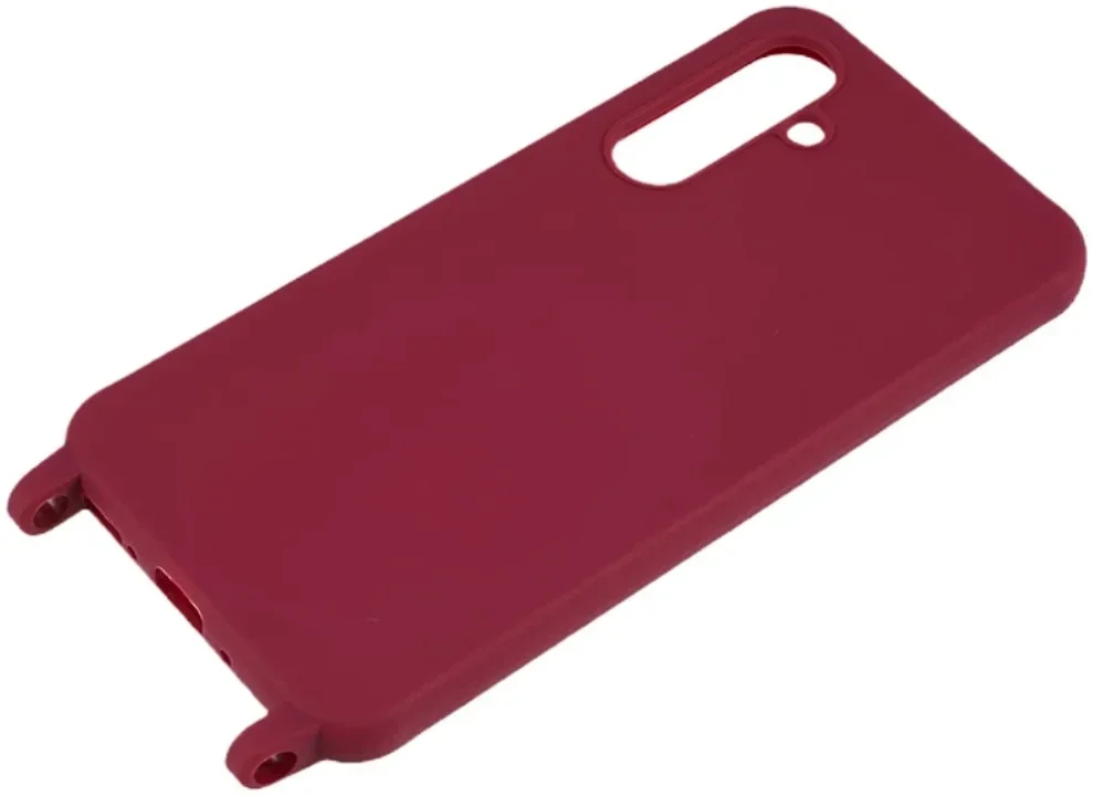 Samsung Galaxy A55 Hoesje TPU Back Cover + Telefoon Koord Rood afbeelding 5