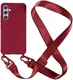 Samsung Galaxy A55 Hoesje TPU Back Cover + Telefoon Koord Rood afbeelding 1