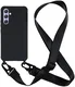 Samsung Galaxy A55 Hoesje TPU Back Cover + Telefoon Koord Zwart